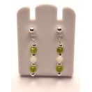 Peridot & Mother of Pearl French Post Style Earrings